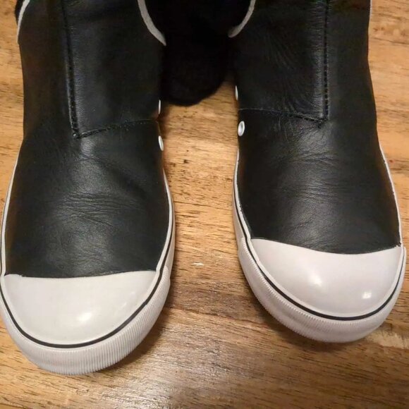 LACOSTE WOMENS GIRLS Leather Sock Boots - Size 5 - Picture 6 of 7